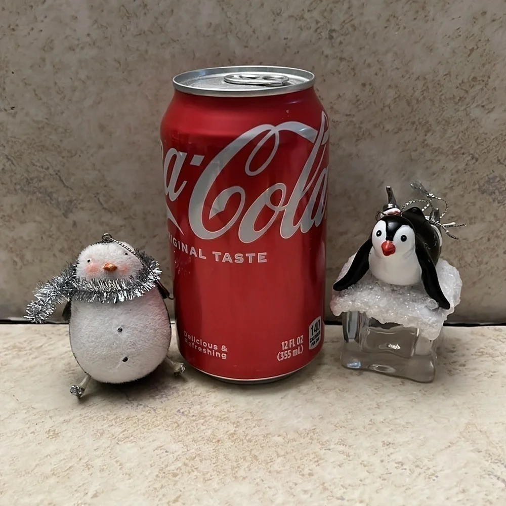 Vintage lot of 2 Penguin Christmas Ornaments Kurt S Adler